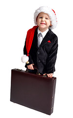 Image showing Young businessman ready for Christmas.