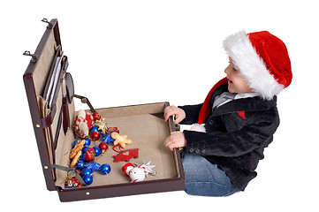 Image showing Young businessman ready for Christmas.