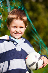 Image showing Young football player