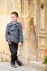 Image showing Boy portrait outdoors