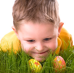 Image showing Easter egg hunt