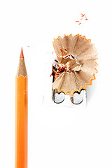 Image showing Pencil and sharpener