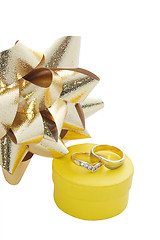 Image showing rings gift box and bows