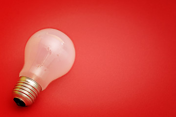 Image showing Background with lit lightbulb