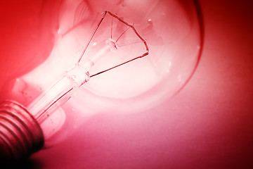 Image showing Background with lit lightbulb