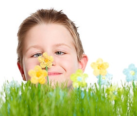 Image showing Spring portrait of cute boy