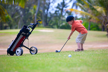 Image showing Young golfer