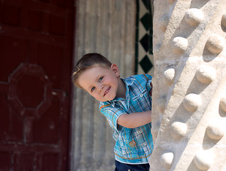 Image showing Cute 3-years old boy portrait