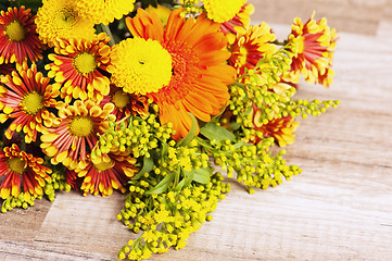 Image showing a bouquet of summer flowers, close-up 