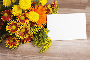 Image showing a bouquet of summer flowers, close-up 