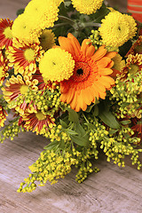 Image showing a bouquet of summer flowers, close-up 