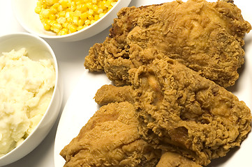 Image showing fried chicken dinner