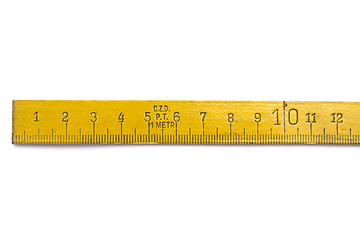 Image showing Wooden tape measure
