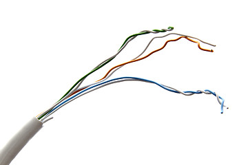 Image showing colorful electrical wire 