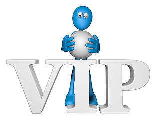 Image showing blue guy and the word vip