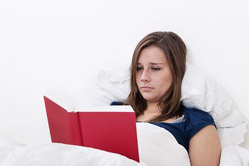 Image showing Reading in bed