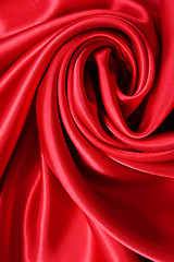 Image showing Smooth elegant red silk