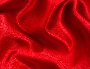 Image showing Smooth Red Silk as background 