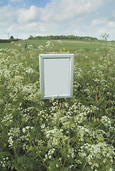 Image showing Blank frame in countryside