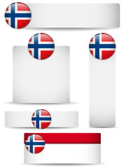 Image showing Norway Country Set of Banners