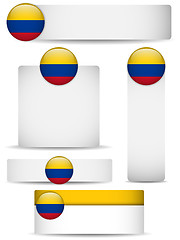 Image showing Colombia Country Set of Banners