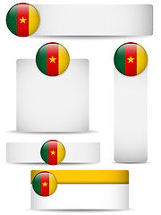 Image showing Cameroon Country Set of Banners