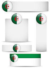 Image showing Algeria Country Set of Banners