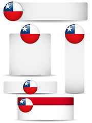 Image showing Chile Country Set of Banners