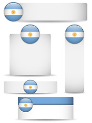 Image showing Argentina Country Set of Banners
