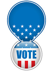 Image showing United States Election Vote Button.