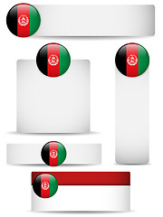 Image showing Afghanistan Country Set of Banners