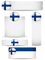 Image showing Finland Country Set of Banners