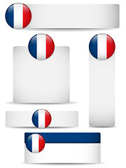 Image showing France Country Set of Banners
