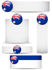 Image showing Australia Country Set of Banners