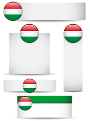 Image showing Hungary Country Set of Banners