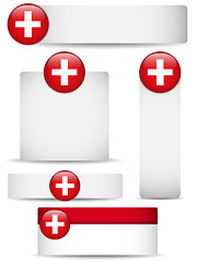 Image showing Switzerland Country Set of Banners