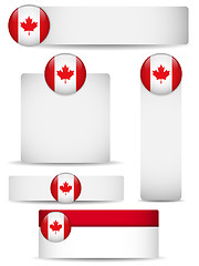 Image showing Canada Country Set of Banners