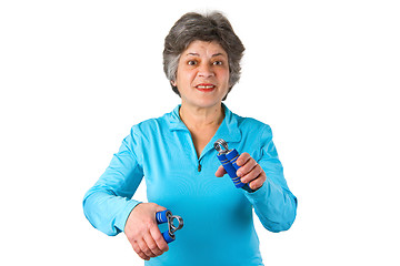 Image showing Senior woman in gym