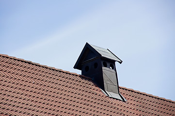 Image showing Pipe and roof