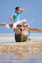 Image showing Man and boat