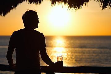 Image showing Sunset drink