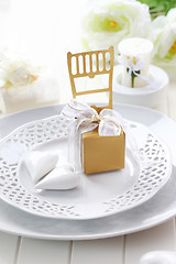 Image showing Luxury place setting in white