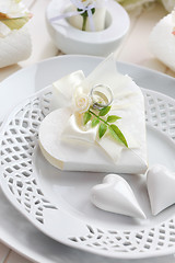 Image showing Luxury place setting in white