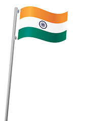 Image showing Indian flag on flagstaff 