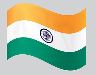 Image showing fly-away Indian flag