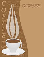 Image showing coffee menu template