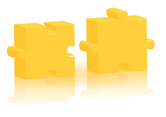 Image showing two jigsaw puzzle parts