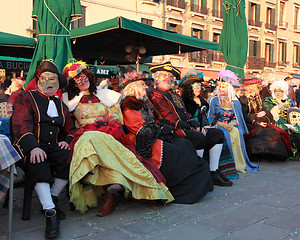 Image showing Group of disguised people