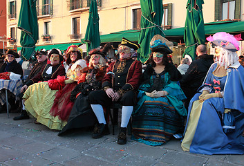Image showing Happy Group of Disguised People
