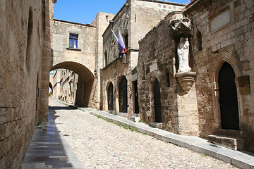 Image showing Greece. Rhodos island. Old Rhodos town. Street of the Knights 